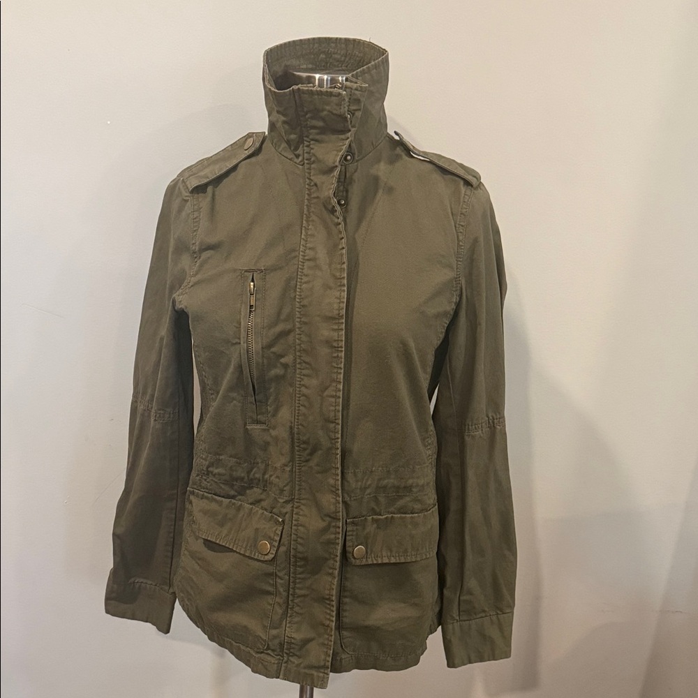 Love Tree Military-Style Olive Utility Jacket